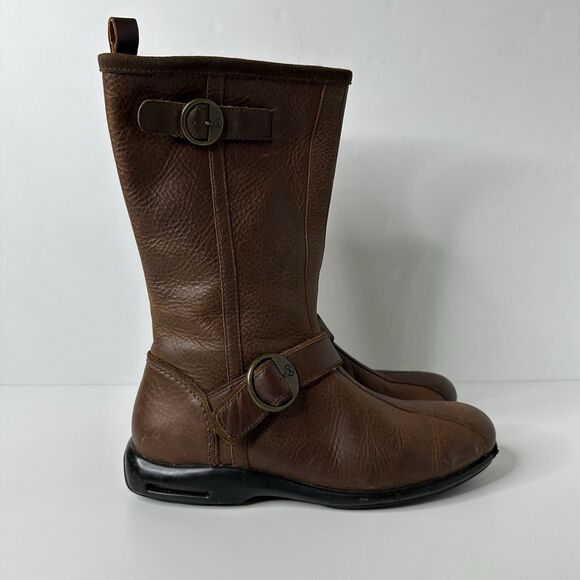Cole Haan Brown Boots REPAIR OR UPCYCLING Good Leather Dryrot Soles Sz 6.5 Craft - Picture 5 of 13
